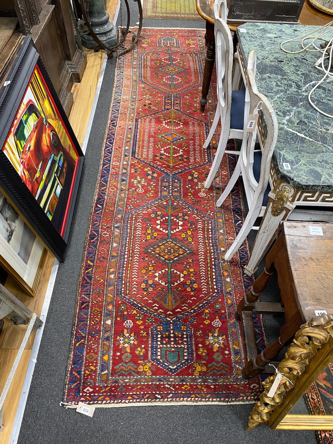 A Heriz runner, 330 x 94cm